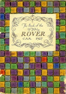 1927 ROVER 9/20 hp Book