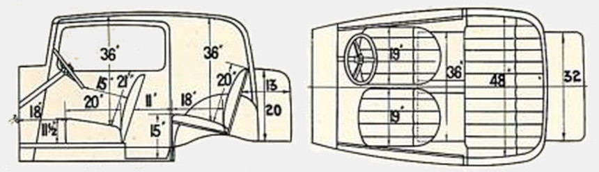 Light Twenty Sportsman's Coupé Dimensions