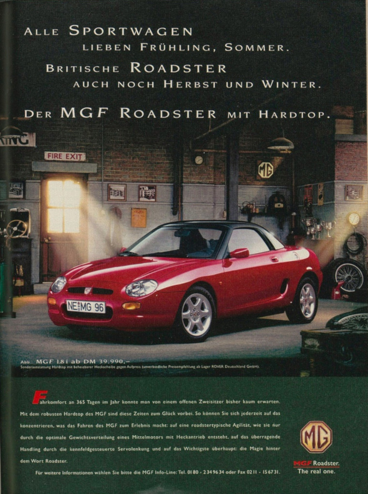 Werbung für MGF, 1996