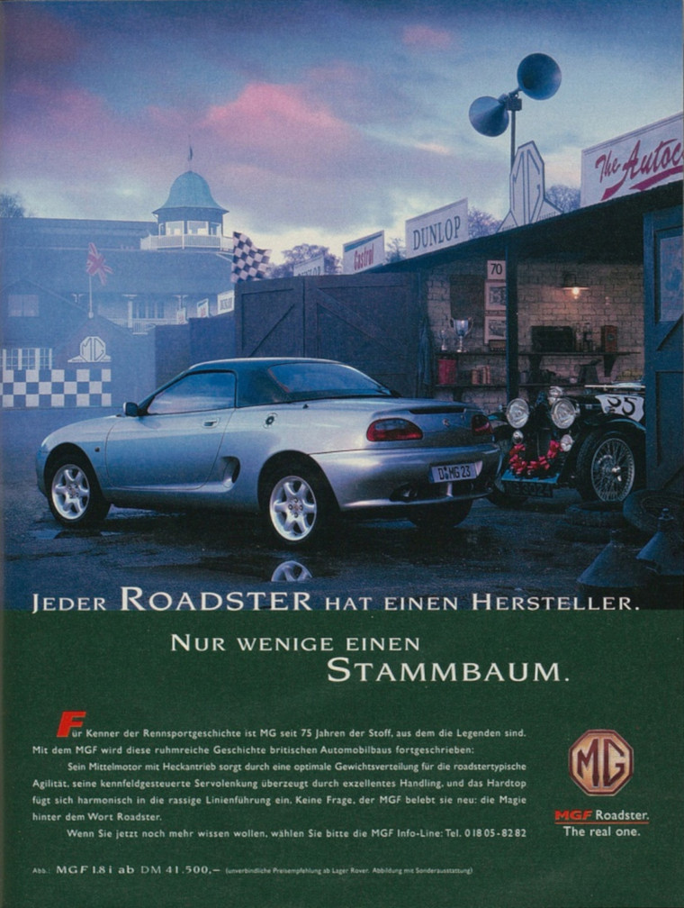 Werbung für MGF, 1998