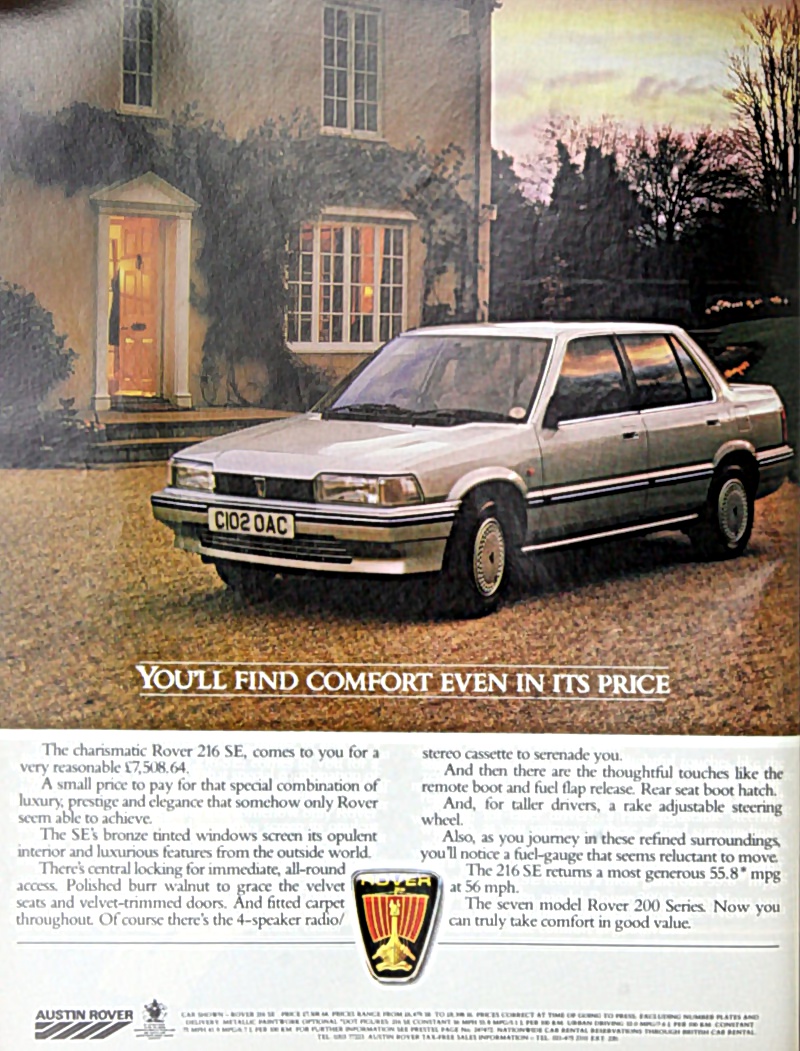 Werbung für Rover 213, 1986