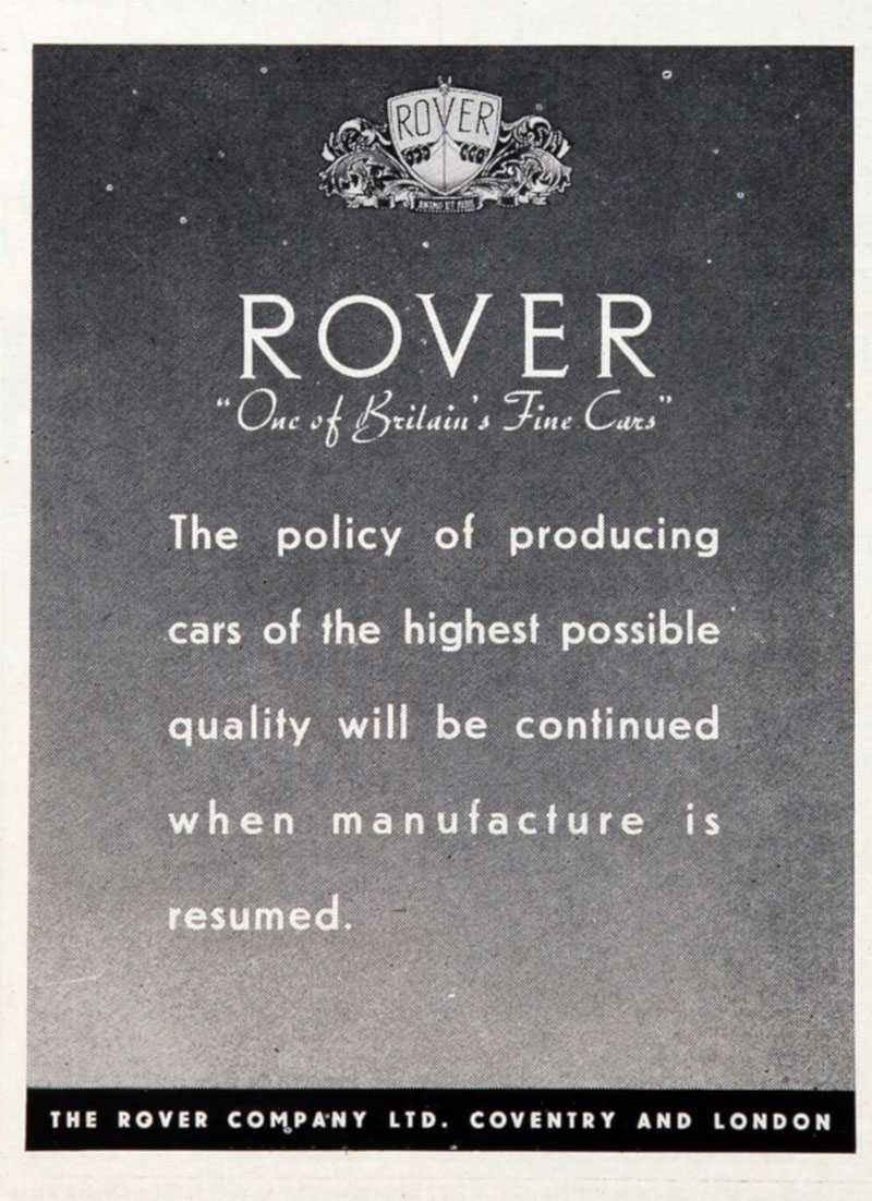 Werbung Rover P2 1944-03-31