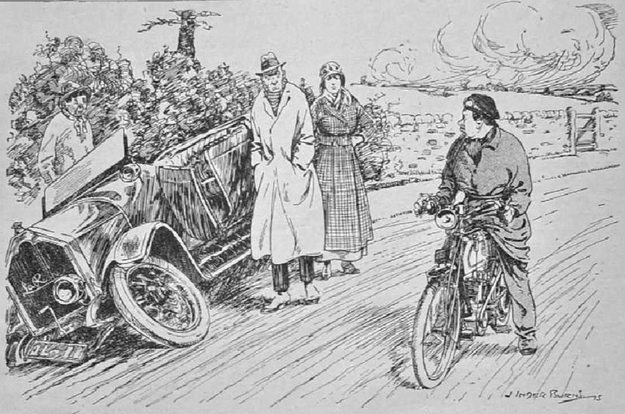 Freundlicher Motorradfahrer