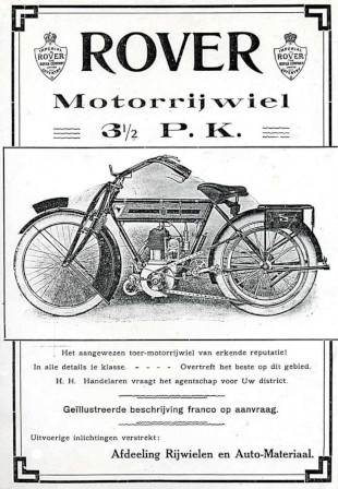 Advert for Rover Motorcycle 3.5hp, 1912